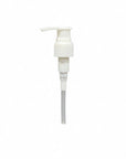 White pump dispenser replacement part on a white background